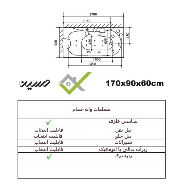 وان زرین آب مدل پرینس 170