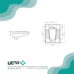 توالت زمینی گلسار مدل مارانتا ریم بسته 19