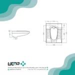 توالت زمینی گلسار مدل مارانتا ریم لس 19