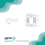 توالت زمینی گلسار مدل نیلوفر 26 ریم باز