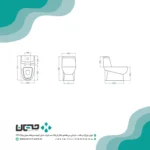 توالت فرنگی گلسار مدل پارمیس 5