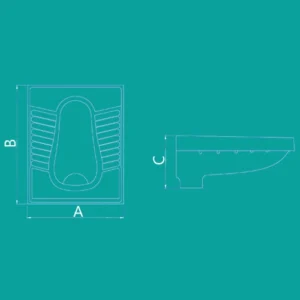 توالت زمینی چینی_کرد مدل تولیپ تخت ریم باز