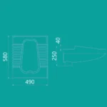 توالت زمینی چینی_کرد مدل لاندیس طبی ریم بسته