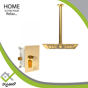 شیر دوش توکار شودر مدل رومر پلاس طلایی تیپ 1 brass