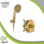 شیر دوش توکار شودر مدل زیگموند کروم تیپ 2 brass