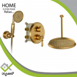 شیر دوش توکار شودر مدل زیگموند طلامات تیپ 3 brass