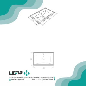 روشویی روکابینتی مروارید مدل آلفا ۶۷