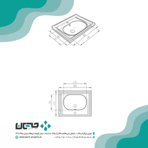 روشویی روکابینتی مروارید مدل ورونا 60