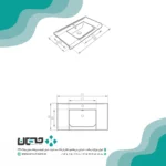 روشویی روکابینتی مروارید مدل ویستا با زیر آب ۹۰