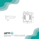 توالت زمینی گلسار مدل نیلوفر ریملس 22