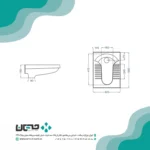 توالت زمینی گلسار مدل پارمیس ریم بسته 18