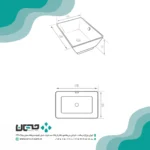 روشویی روکابینتی مروارید مدل سیلویا با زیر آب 71