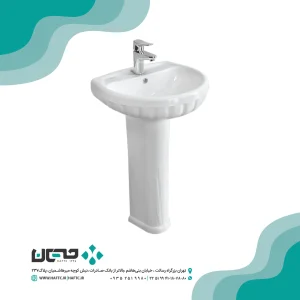 روشویی پایه دار چینی‌کرد مدل مونیکا 50