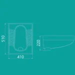 توالت زمینی چینی_کرد مدل آزالیا تخت ریم بسته