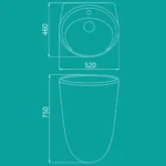 روشویی دیواری فلوریا