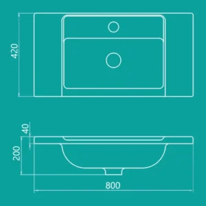روشویی روکابینتی آدونیس چینی‌کُرد