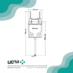 فلاش تانک توکار ایمن آب جهت توالت زمینی مدل کلیک