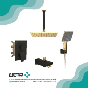 شیر دوش توکار شودر مدل رومر پلاس تیپ 4 brass