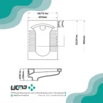 توالت زمینی گاتریا مدل تیتان کوچک خطدار