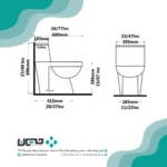 توالت فرنگی گاتریا یک تکه