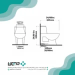 توالت فرنگی گاتریا مدل یولدوز سفید