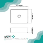 روشویی روصفحه ای گاتریا مدل مستطیل G.S.F