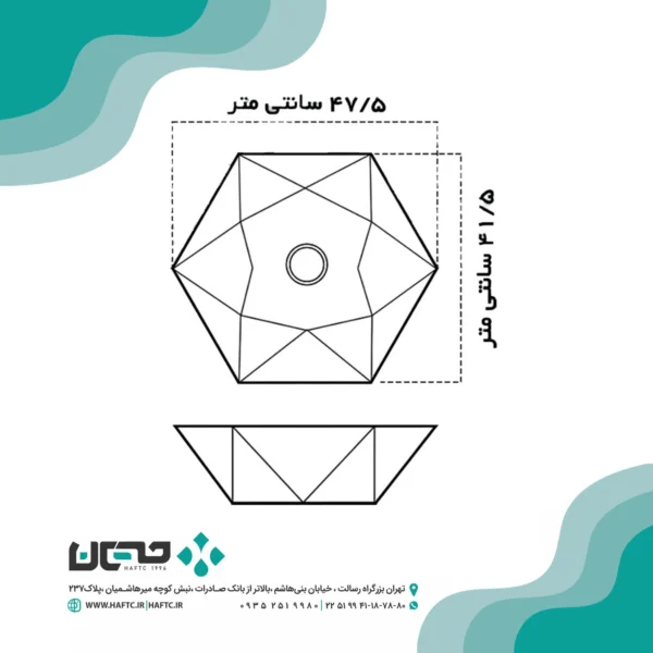 روشویی روصفحه ای گاتریا مدل میترا