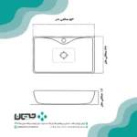 روشویی روکابینتی گاتریا مدل هما مستطیل