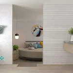 سرامیک عقیق مدل فورتانا 120*40 طوسی دکور براق