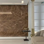 سرامیک عقیق مدل هرتیک 120*60 قهوه‌ایی نانوپولیش