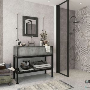 سرامیک عقیق مدل کالزا 60*30 طوسی تیره مات