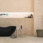 سرامیک عقیق مدل لئونارد 90*30 کرم تیره مات