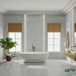 سرامیک عقیق مدل مادیسون 120*40 طوسی دکور روشن مات