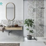 سرامیک عقیق مدل میلانو 90*30 طوسی تک گل مات