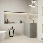 سرامیک عقیق مدل مودنا 120*40 کرم دکور مات