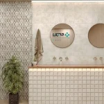سرامیک عقیق مدل روندا 90*30 زیتونی تک گل آندره مات