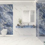 سرامیک عقیق مدل ترانیکو 120*60 آبی نانوپولیش