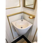 روشویی نیم پایه گوشه ارمیتاژ مدل امیکا