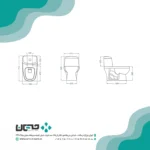 توالت فرنگی گلسار مدل پارمیس معمولی 68 توربو جت 1