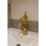 شیر روشویی چشمی ایرسا مدل بامبو طلایی 2