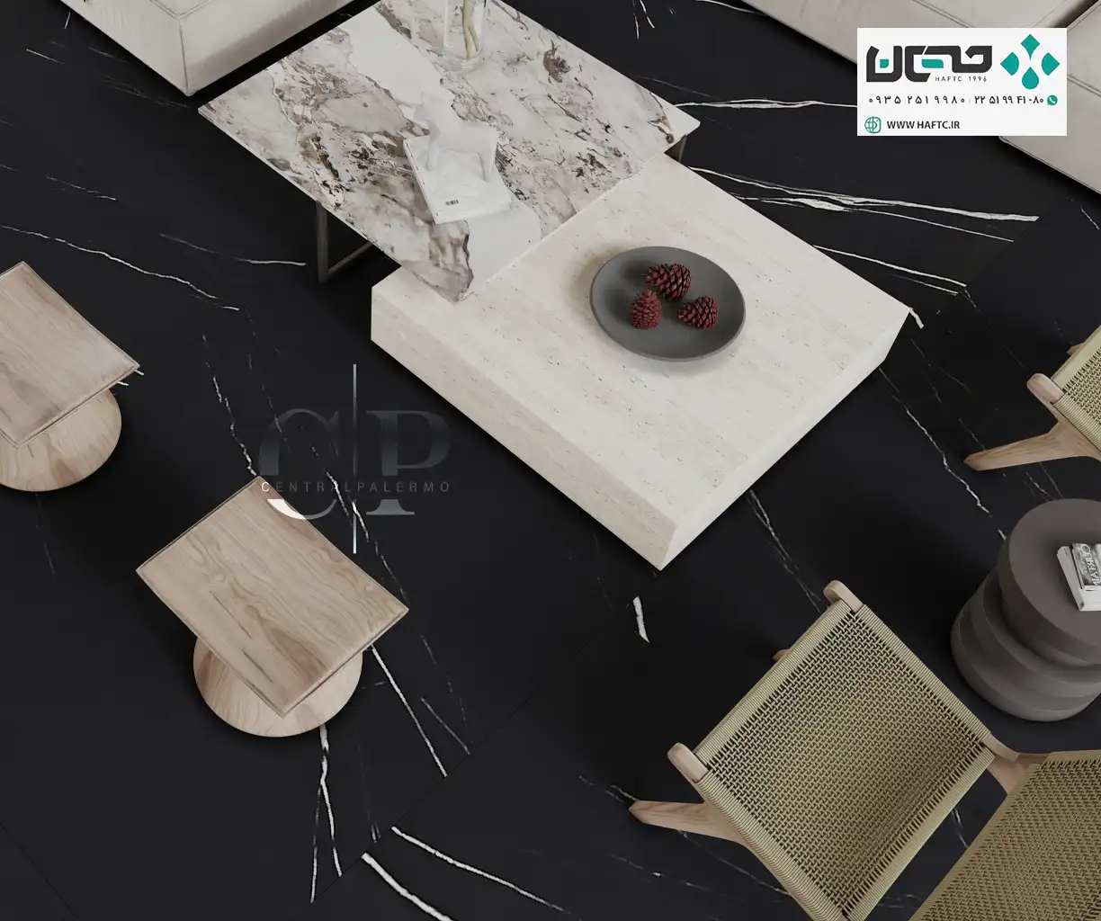 سرامیک اسلب پالرمو 150*150 midnight مات سرامیک اسلب پالرمو 150*150 midnight مات