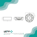 روشویی روسنگی گلسار مدل دایموند 40 - Image 2