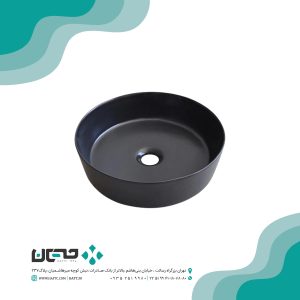 روشویی روسنگی مروارید مدل دلتا مشکی مات 36