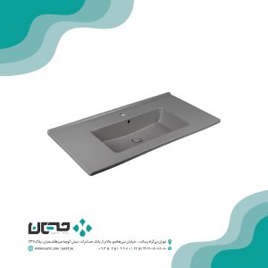روشویی روکابینتی مروارید مدل سانتا طوسی مات 100